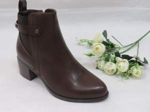 Botki damskie ocieplane na obcasie (36-41) UK91 BROWN