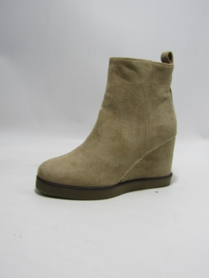 Botki damskie na koturnie (36-41) 00-2 BEIGE