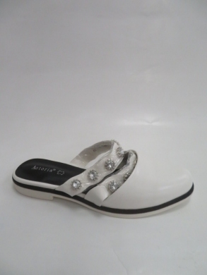 Klapki damskie na płaskim (36-41) W19-6558 WHITE