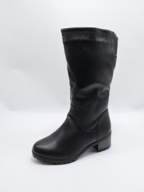 Kozaki damskie ocieplane na obcasie (36-41) 8817-3 BLACK