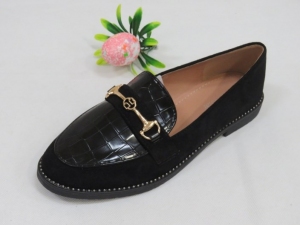 Mokasyny damskie na płaskim (36-41) N842 BLACK
