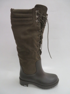Kozaki damskie ocieplane na płaskim (36-41) DX115 KHAKI