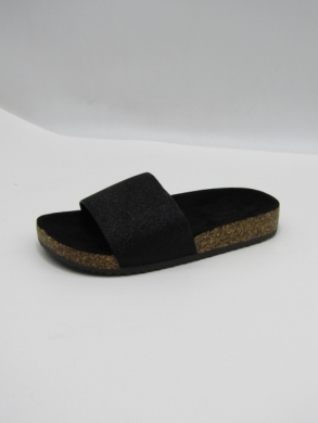 Klapki damskie na płaskim (36-41) 0510 BLACK/BLACK