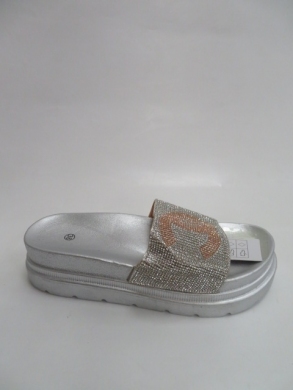 Klapki damskie na płaskim (36-41) BG91 SILVER