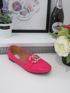 Mokasyny damskie na płaskim (36-41) GO-79 FUCHSIA