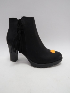 Botki damskie ocieplane na obcasie (36-41) SM362 BLACK