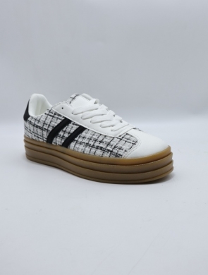 Buty sportowe damskie na płaskim (36-41) 24051 WHITE