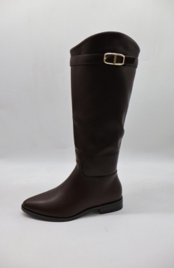 Kozaki damskie na płaskim (36-41) 69018 BROWN