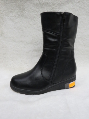 Kozaki damskie ocieplane na płaskim (36-41) 885-11 BLACK