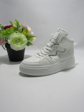 Buty sportowe damskie na koturnie (36-41) 9069 WHITE