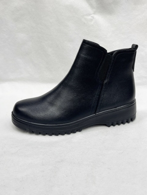 Botki damskie ocieplane na płaskim (36-41) W11-3 BLACK