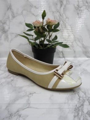 Baleriny damskie (36-41) HMS-152B-5 WHITE/BEIGE