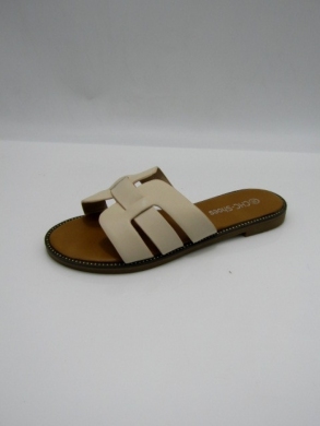 Klapki damskie na płaskim (36-41) N24-011 BEIGE