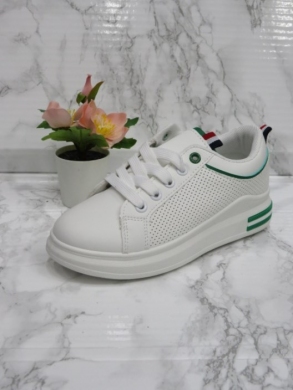 Buty sportowe dziewczęce (30-35) C900 WHITE/GREEN
