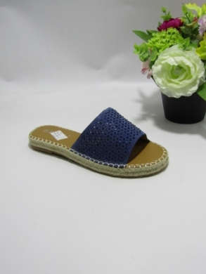 Klapki damskie na płaskim (36-41) L1043 BLUE