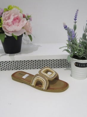 Klapki damskie na płaskim (36-41) 1122 BEIGE