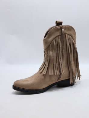 Botki damskie na płaskim (36-41) DMLM9729 TAUPE