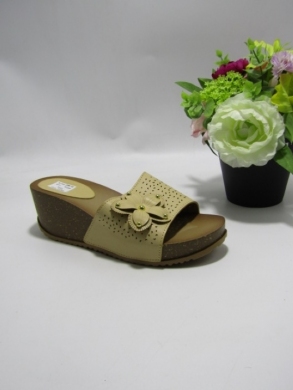 Klapki damskie na koturnie (36-41) DM-18 BEIGE