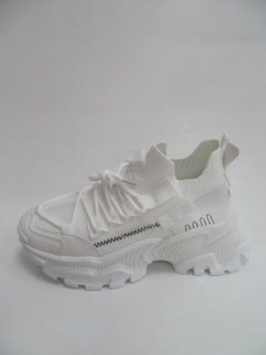 Buty sportowe damskie na płaskim (36-41) 9206 WHITE