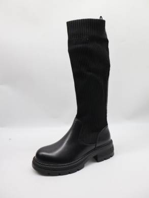 Kozaki damskie na płaskim (36-41) 888-63 BLACK