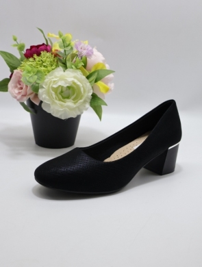 Czółenki damskie na obcasie (36-41) 1761-1 BLACK