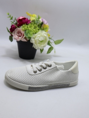 Buty sportowe damskie na płaskim (36-41) 11303-8 WHITE