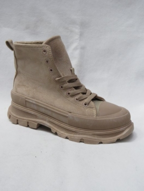 Botki damskie na płaskim (36-41) 8052 KHAKI