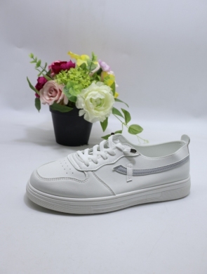 Buty sportowe damskie na płaskim (36-41) CX27 WHITE