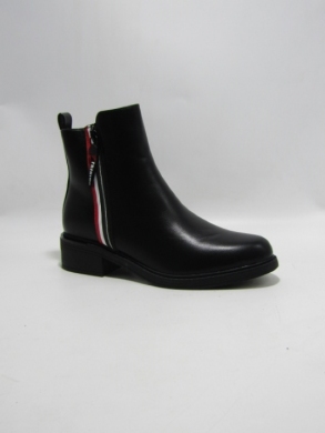 Botki damskie ocieplane na płaskim (36-41) 50209-1 BLK
