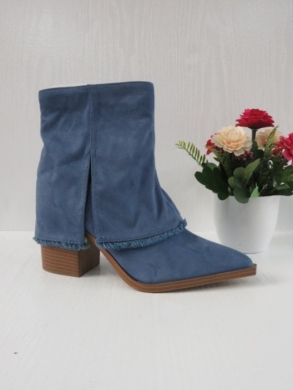 Botki damskie na obcasie (36-41) 23545 BLUE