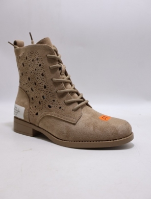 Botki damskie na płaskim (36-41) 3207-9 KHAKI