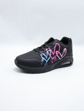 Buty sportowe damskie na płaskim (36-41) 6006 BLACK
