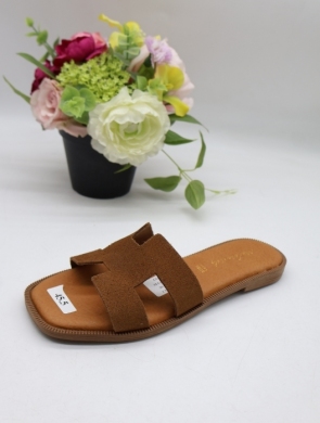 Klapki damskie na płaskim (36-41) 02 CAMEL