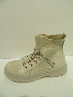 Trampki damskie na płaskim (36-41) HR-22 ALL BEIGE