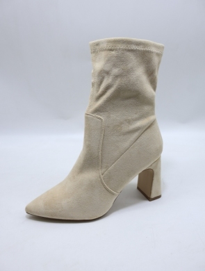 Botki damskie na obcasie (36-41) 168-390 BEIGE