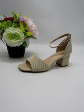 Sandały damskie na obcasie (36-41) 8738 BEIGE