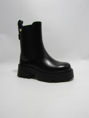 Botki damskie ocieplane na płaskim (36-41) 52058 BLACK