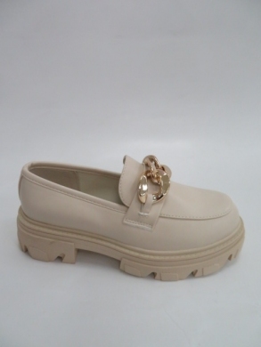 Mokasyny damskie na koturnie (36-41) F08 BEIGE