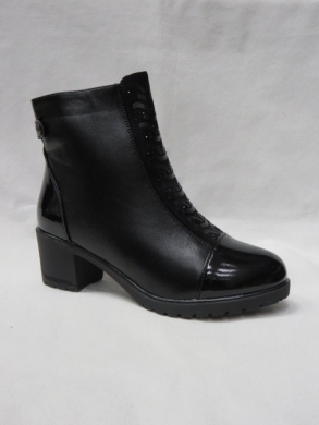 Botki damskie ocieplane na obcasie (36-41) G561J BLACK