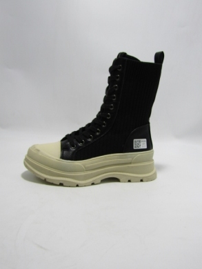 Botki damskie na płaskim (36-41) 8775-PA BLACK