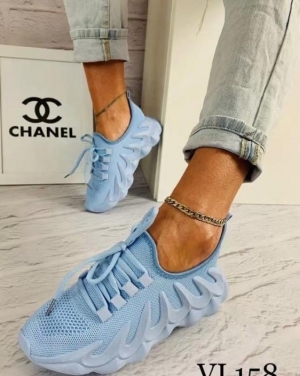 Buty sportowe damskie na płaskim (36-41) VL158 BLUE