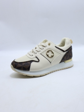Buty sportowe damskie na płaskim (36-41) J-22 BEIGE