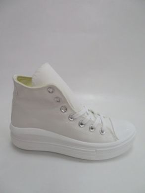 Trampki damskie na koturnie (36-41) 19211 WHITE