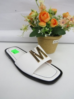 Klapki damskie na płaskim (36-41) 5007 WHITE