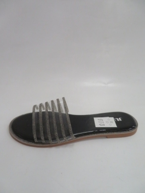 Klapki damskie na płaskim (36-41) 67020 BLACK