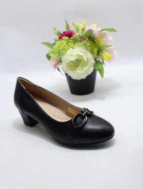 Czółenki damskie na obcasie (36-41) 2804-1 BLACK