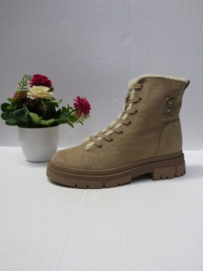 Botki damskie ocieplane na płaskim (36-41) BL-75 KHAKI