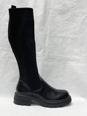 Kozaki damskie na płaskim (36-41) 888-63 BLACK