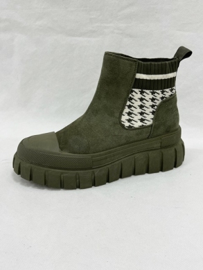 Botki damskie na płaskim (36-41) 19508 GREEN