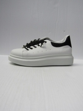 Buty sportowe damskie na płaskim (36-41) EV-388 WHITE/BLACK